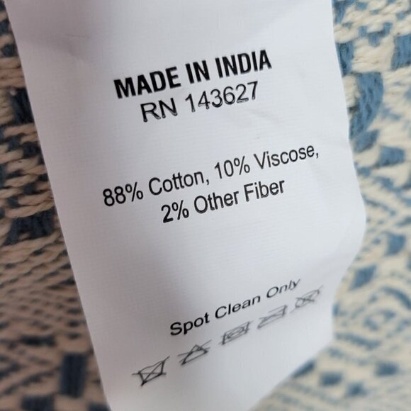 Cotton Blend Boho Aztec Print Throw O/S - Picture 6 of 13